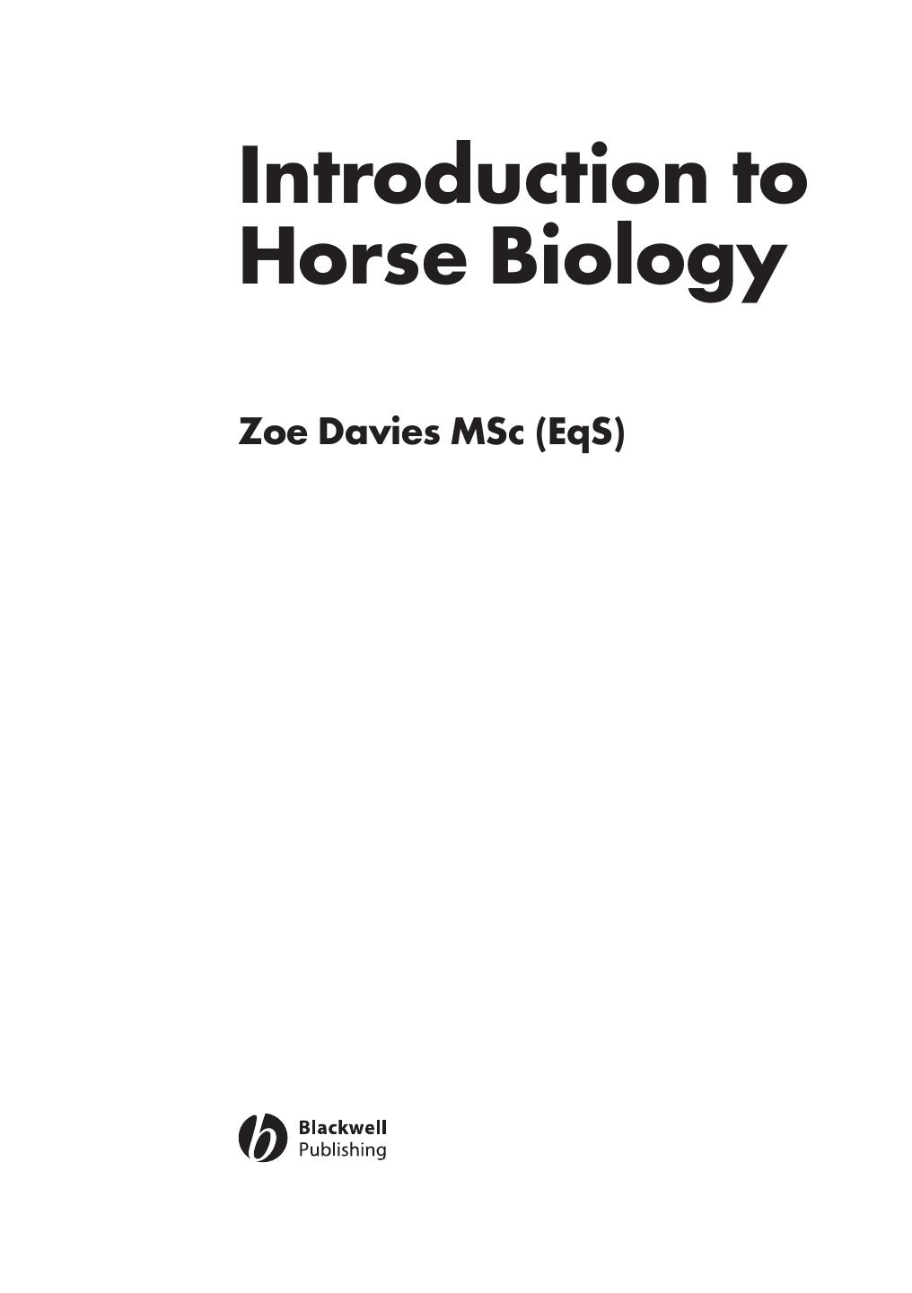 Introduction to Horse Biology