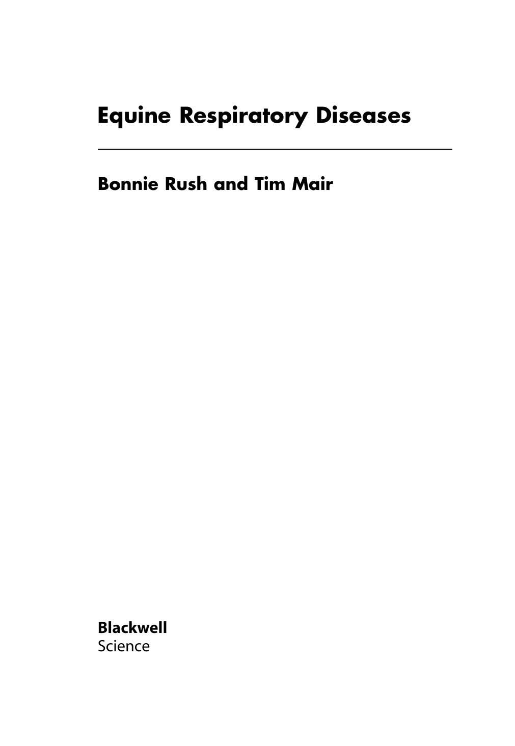 Equine Respiratory Diseases