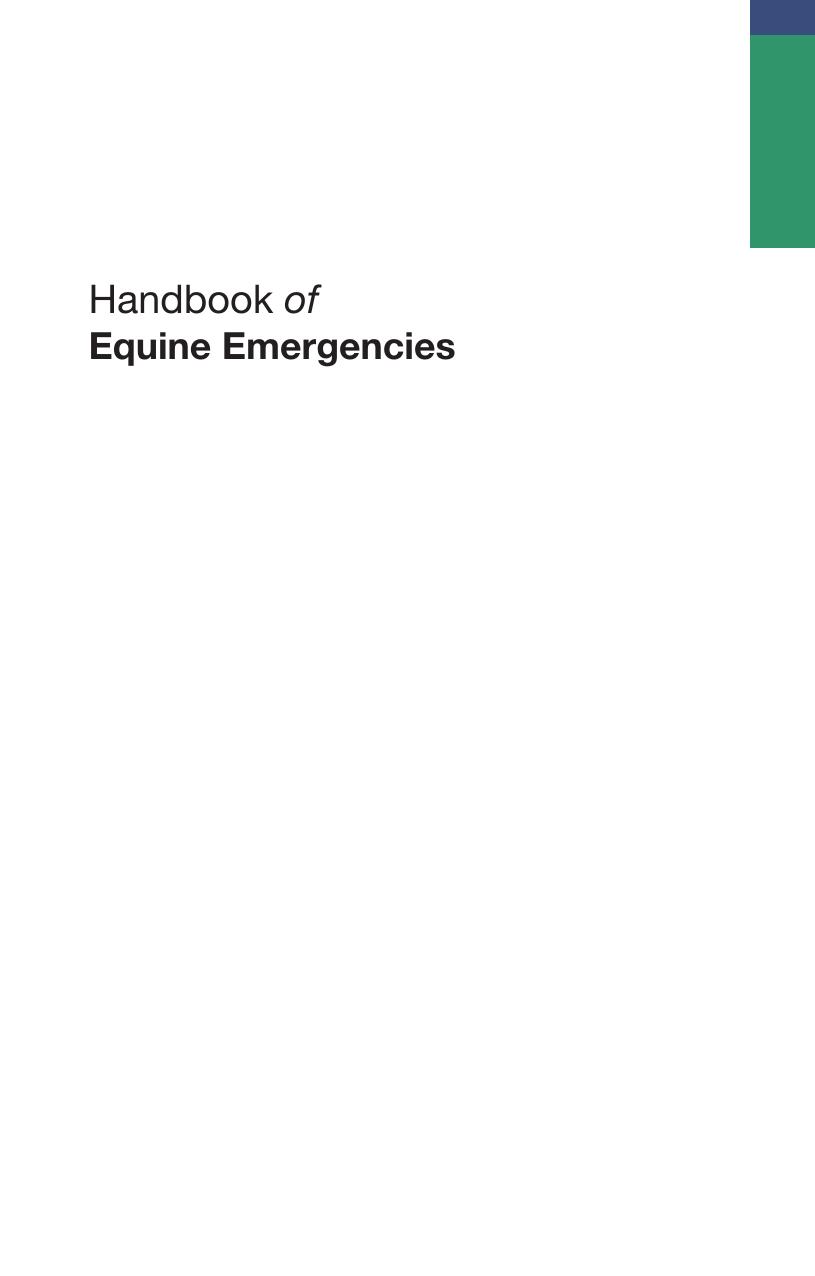 Handbook of Equine Emergencies