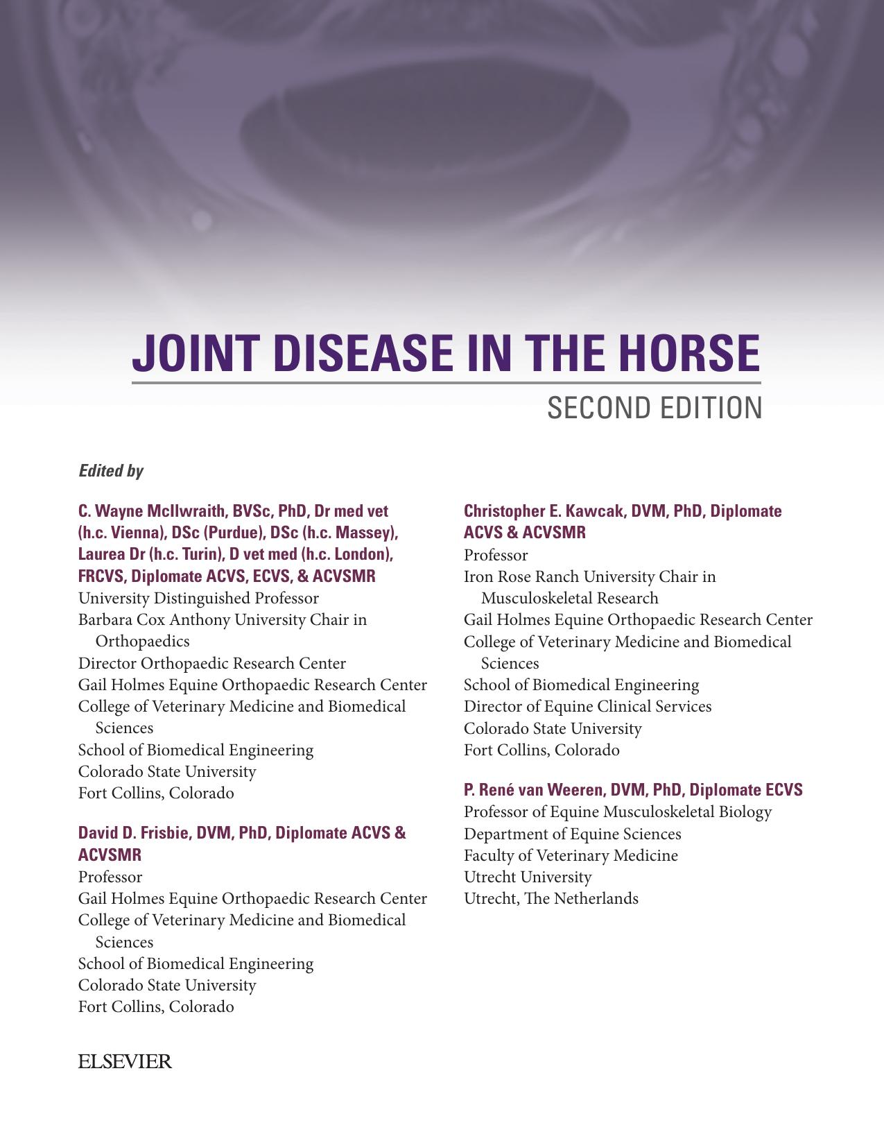 Joint Disease in the Horse 2nd edition