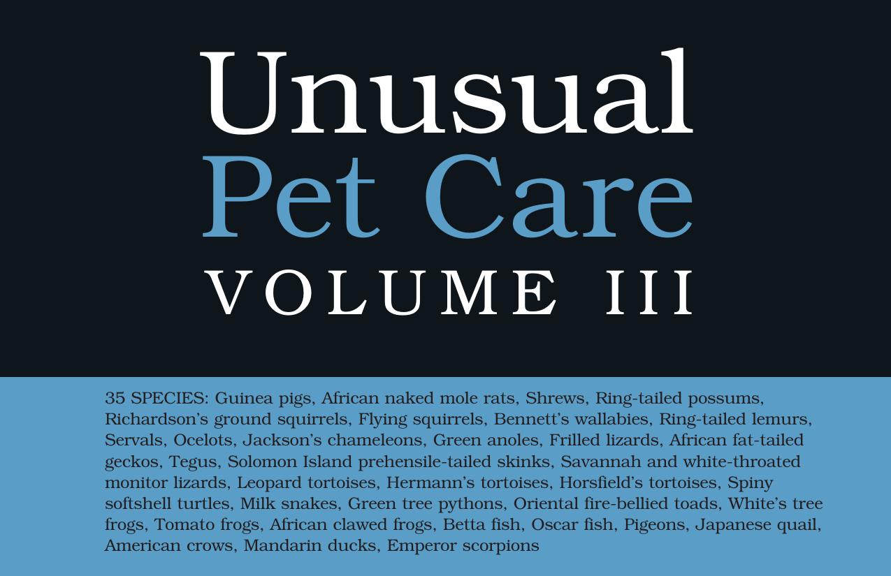 Unusual Pet Pals - Volume III