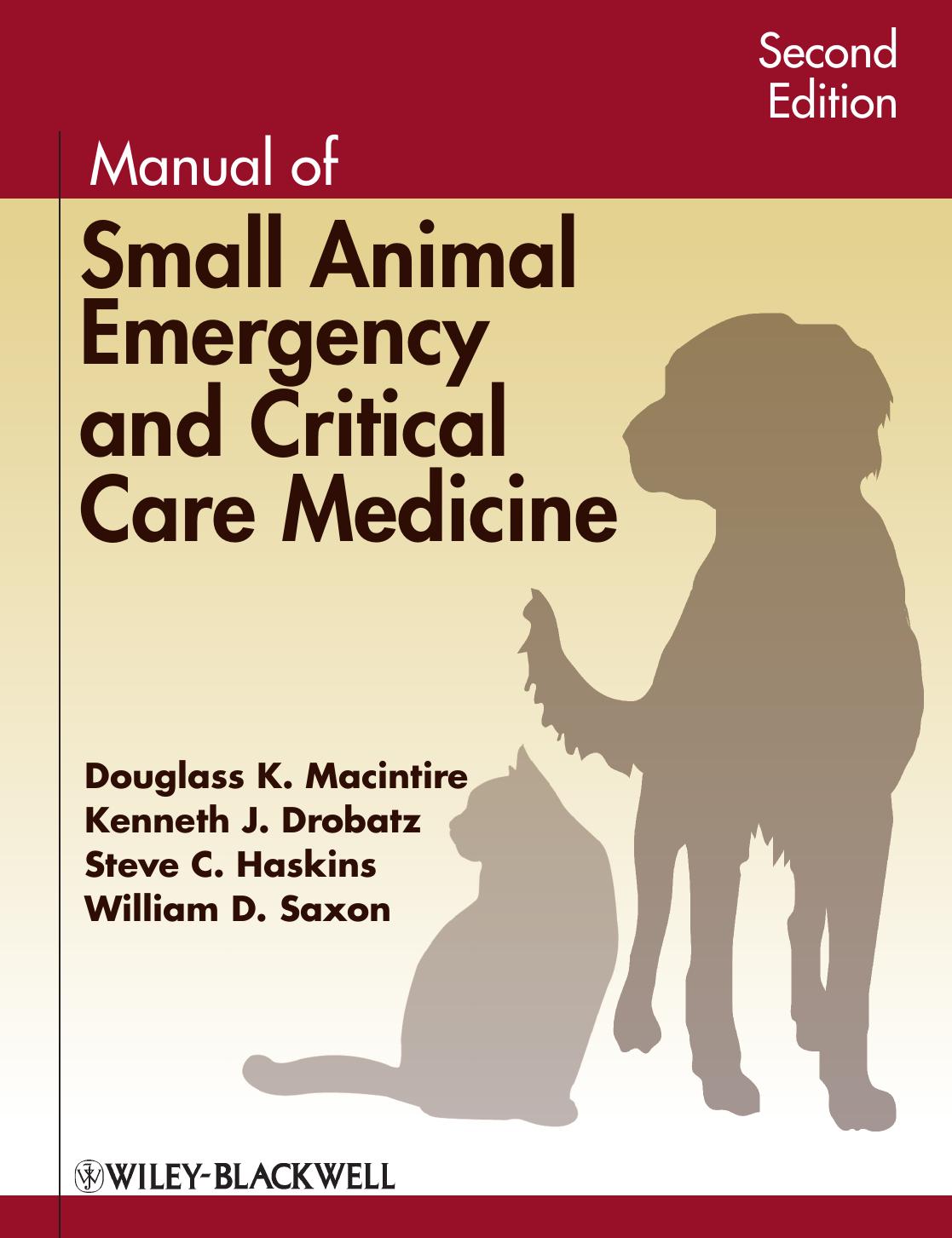 Manual of Small Animal Emergency and Critical Care Medicine, 2nd Edition