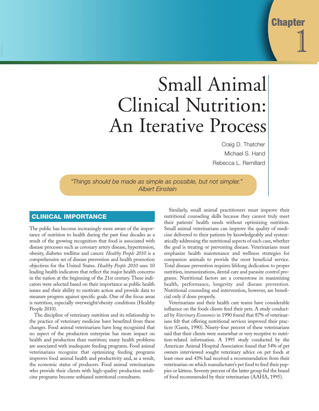 Small Animal Clinical Nutrition, 5th Edition