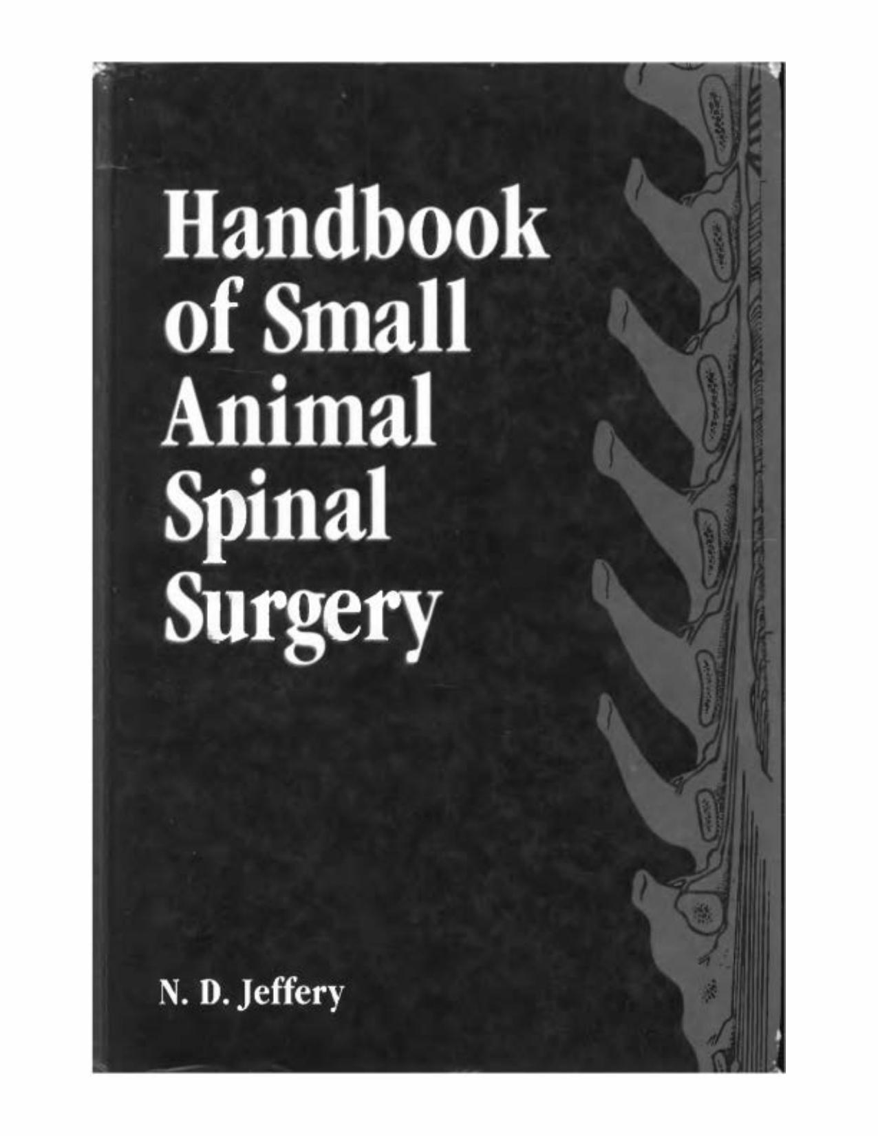 Handbook of Small Animal Spinal Surgery (1995)