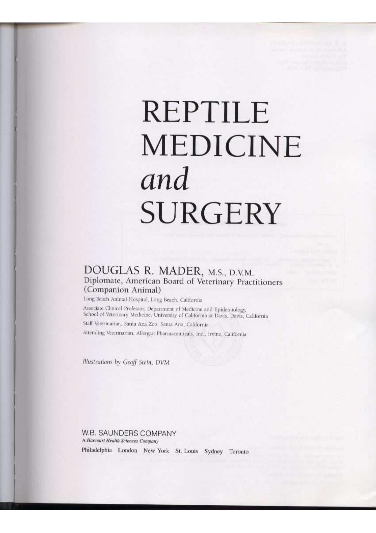 reptile medicine and surgery