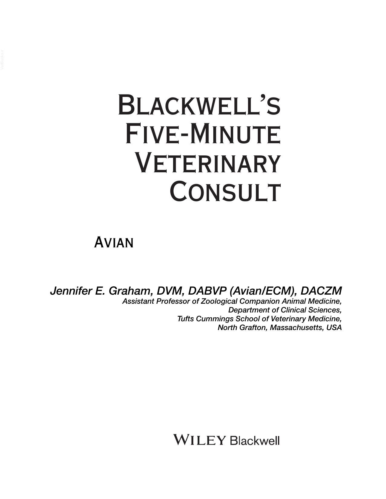 Blackwell's Five-Minute Veterinary Consult, Avian